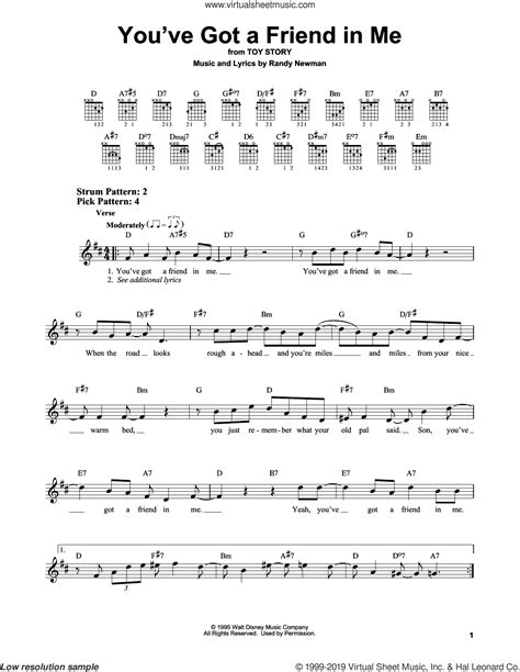 youve got a friend in me chords|tabs you've o.